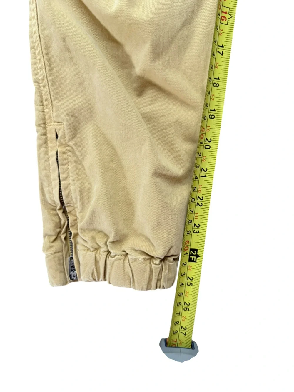 Nili Lotan French Military Cargo Jogger Pants Mustard Size 2 Ankle Zip